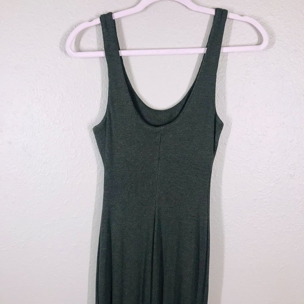 L'AGENCE Akiya Tank Maxi Dress in Olive Night - Picture 8 of 12
